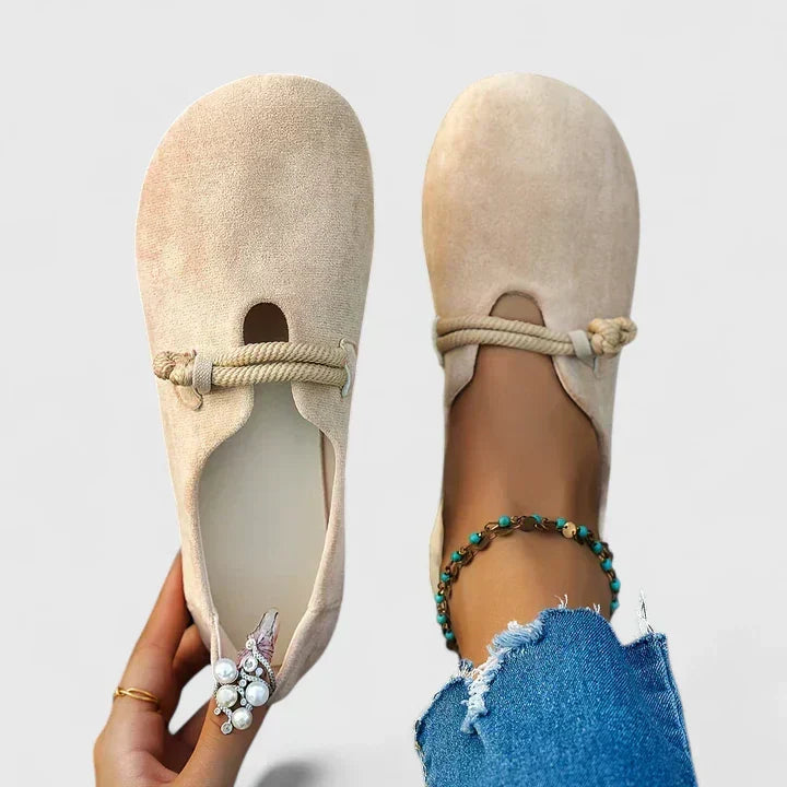 Women's orthopedic slip-on loafers with cushioned sole for all-day comfort and support.
