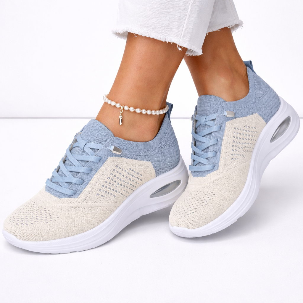 Lightweight women's slip-on orthopedic sneakers offering arch support & all-day comfort for walking.