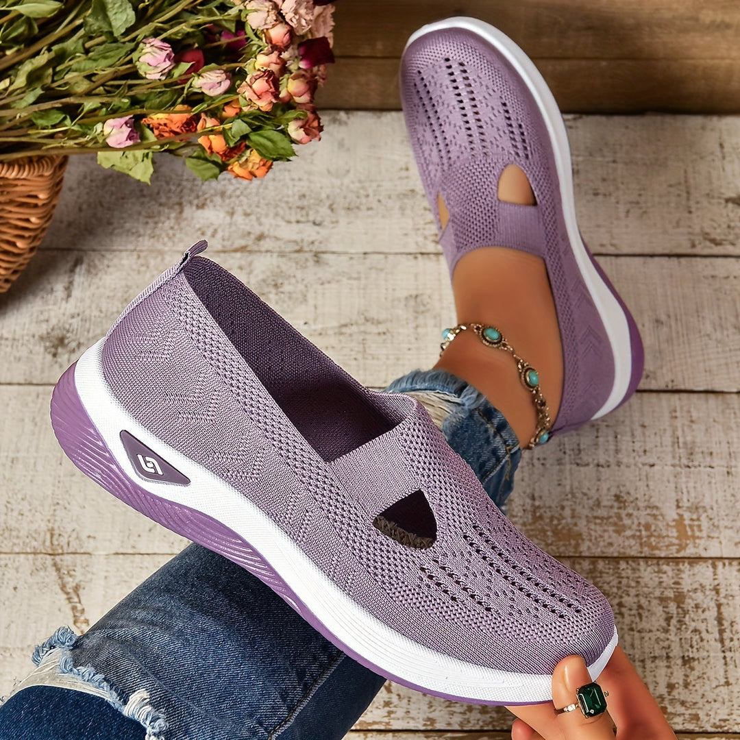 Stylish women's slip-on walking shoes with orthopedic comfort, durable design, and arch support.