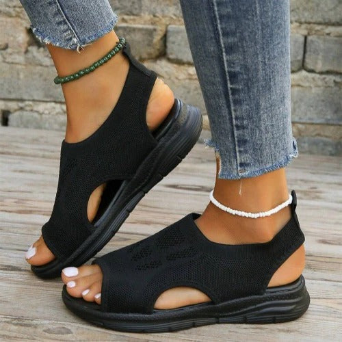 Women's orthopedic sport sandals with arch support for comfortable walking & foot pain relief.