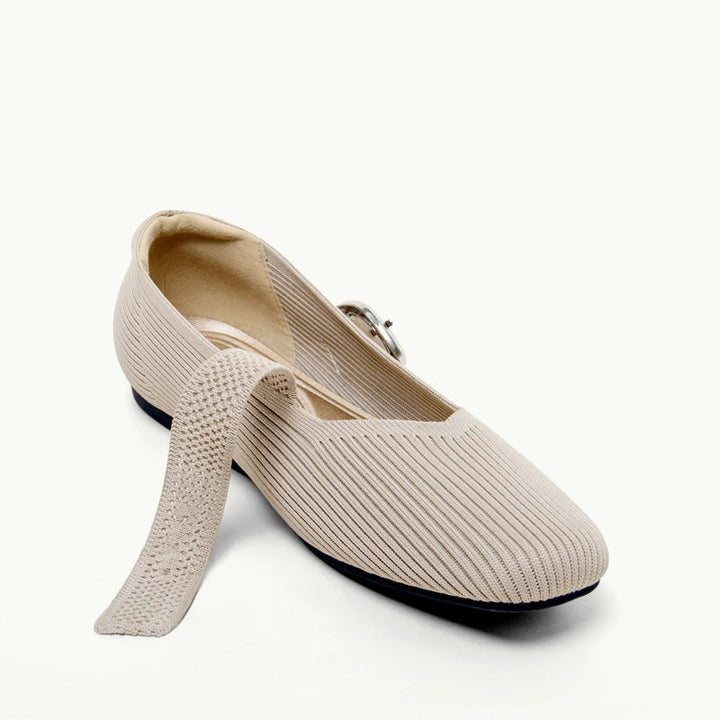 Mary Jane flats for women, featuring a comfortable orthopedic design & elegant square toe.