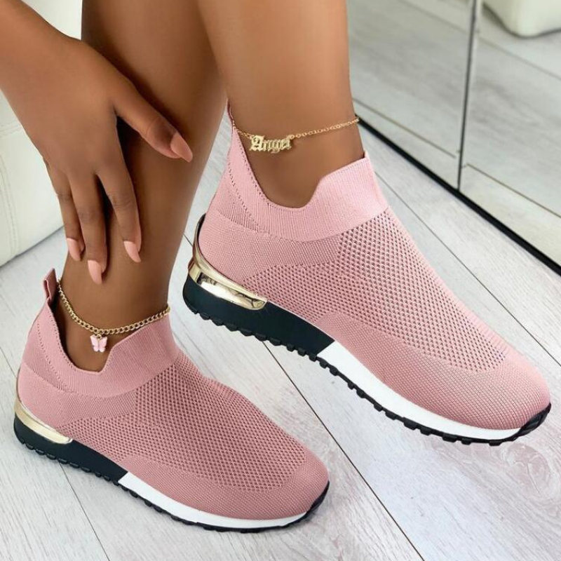 Stylish women's orthopedic sneakers with arch support, ideal for foot pain relief.