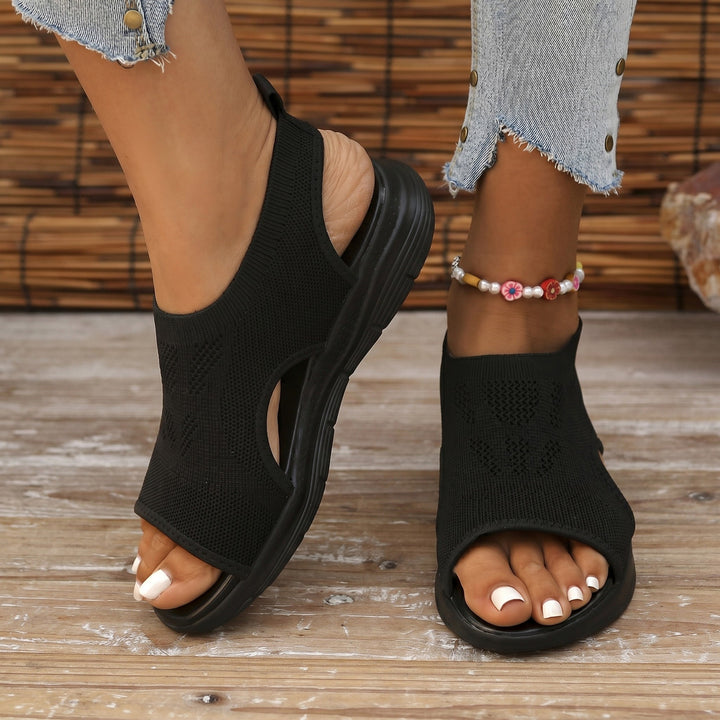 Non-slip sole on women's orthopedic walking sandals, ensuring secure grip & superior foot support.