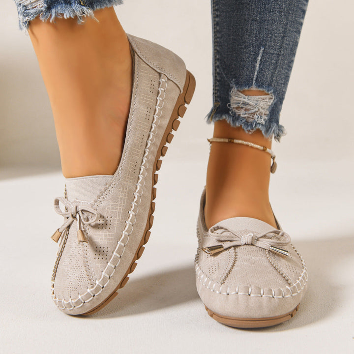Comfortable women's wide fit slip-on loafers, perfect for everyday orthopedic foot support.