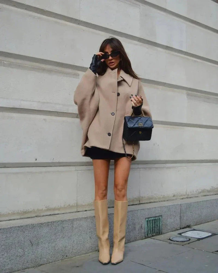 Women's Selina oversized button-up transitional jacket, a must-have for spring & fall fashion.