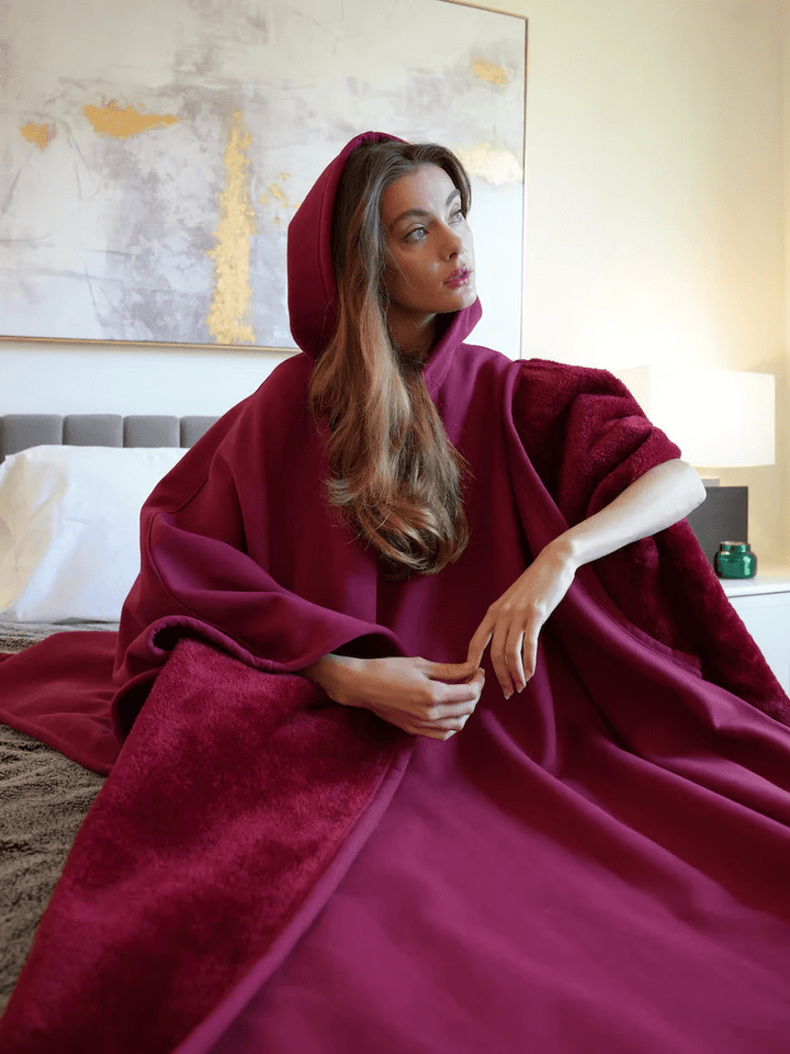 Chic women's oversized hoodie, delivering ultimate comfort for a calming loungewear experience.