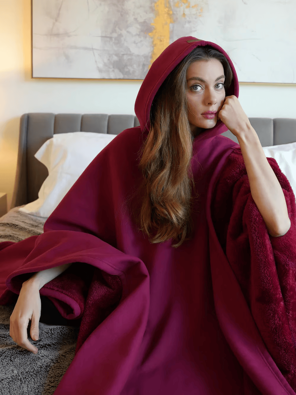 Women's oversized hoodie with hood, offering ultimate comfort for calming, relaxed days.