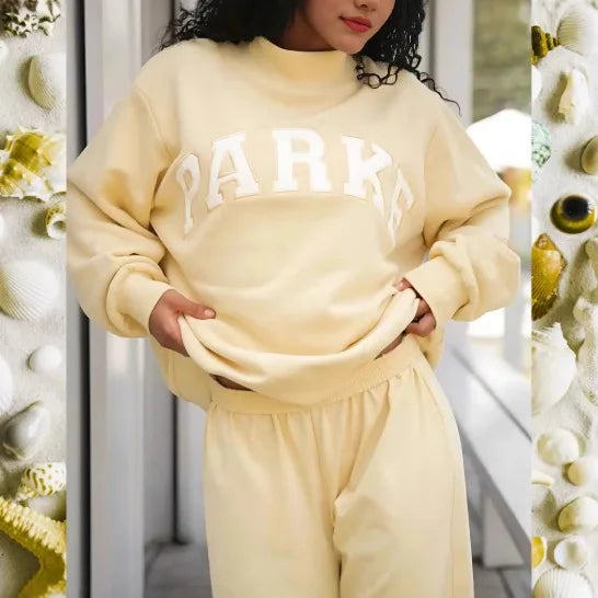 Stylish women's crew neck long sleeve oversized sweater, perfect for trendy casual outfits.