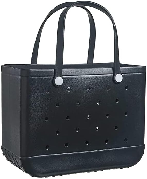 Stylish women's washable EVA tote bag with vent holes, perfect for sunny days.