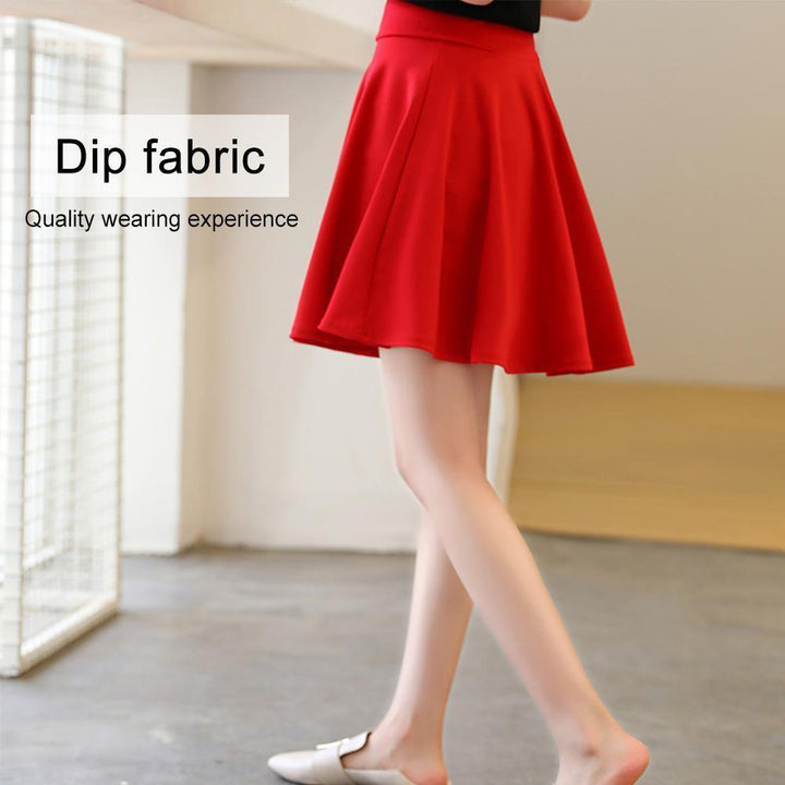 Gradient of colors: pleated A-line skorts for women, elastic waist multi-pack