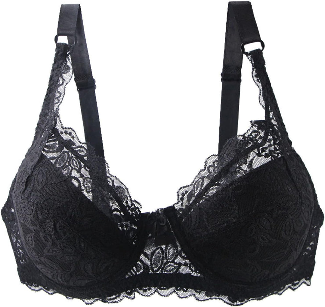 Supportive women's plus size push-up bra with lace overlay, offering enhanced cleavage and comfort.