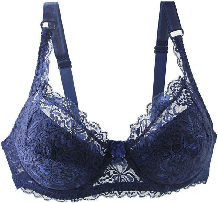 Comfortable plus size underwire bra for women, featuring elegant lace and adjustable straps for a perfect fit.