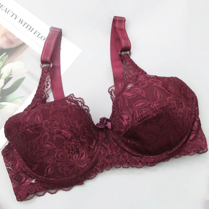 Stylish and comfortable plus size lace push-up bra for women, perfect for a fuller figure and all-day wear.