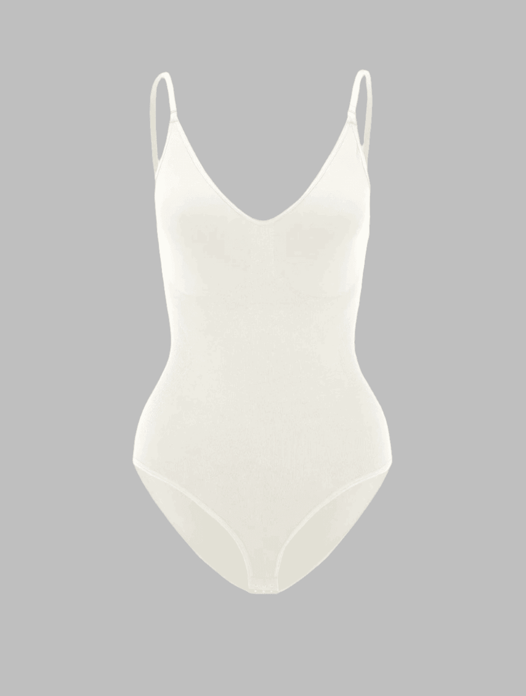 Comfortable women's compression bodysuit with tummy control and smoothing effect.
