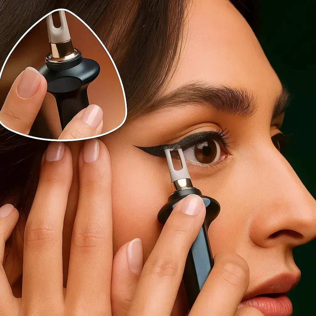 Women's Precision Eyeliner Tool & Waterproof Gel Kit for perfect, smudge-proof eye makeup. Beginner-friendly.