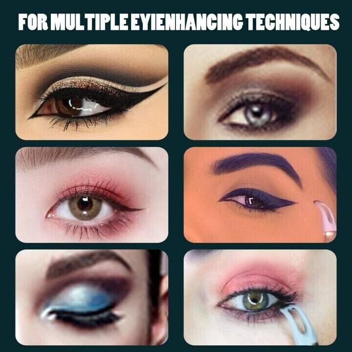 Precision eyeliner tool for women, enabling easy application of waterproof gel eyeliner. Achieve flawless lines.