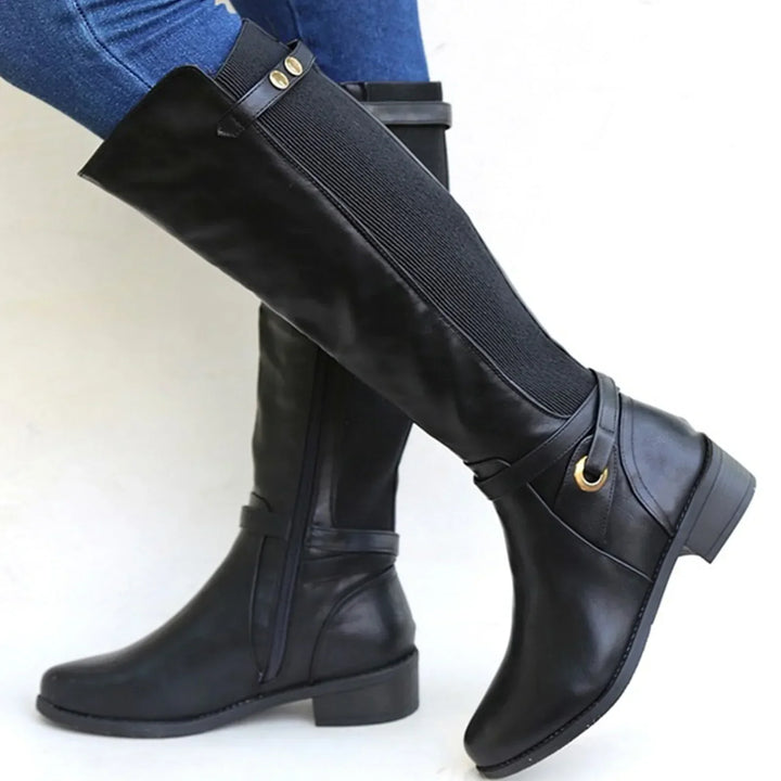 Women's premium orthopedic brown leather ankle boots with comfortable sole, perfect for stylish winter wear.