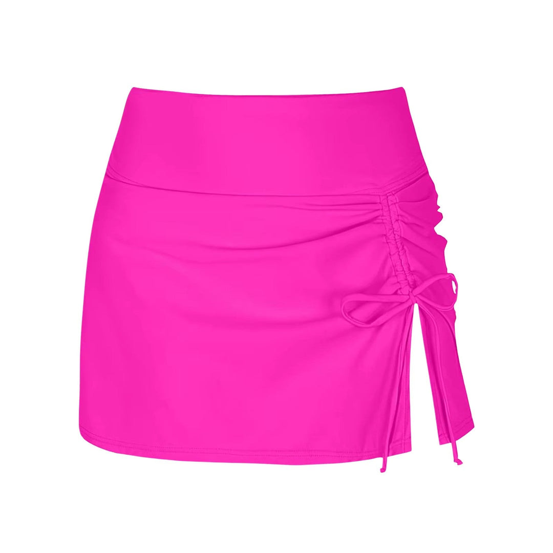 Experience comfort & style with these quick-dry women's swim shorts, featuring a flattering side slit.