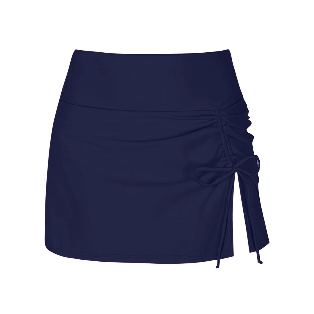 Versatile women's quick-dry swim shorts with a stylish side slit, ideal for beach, pool, or leisure.