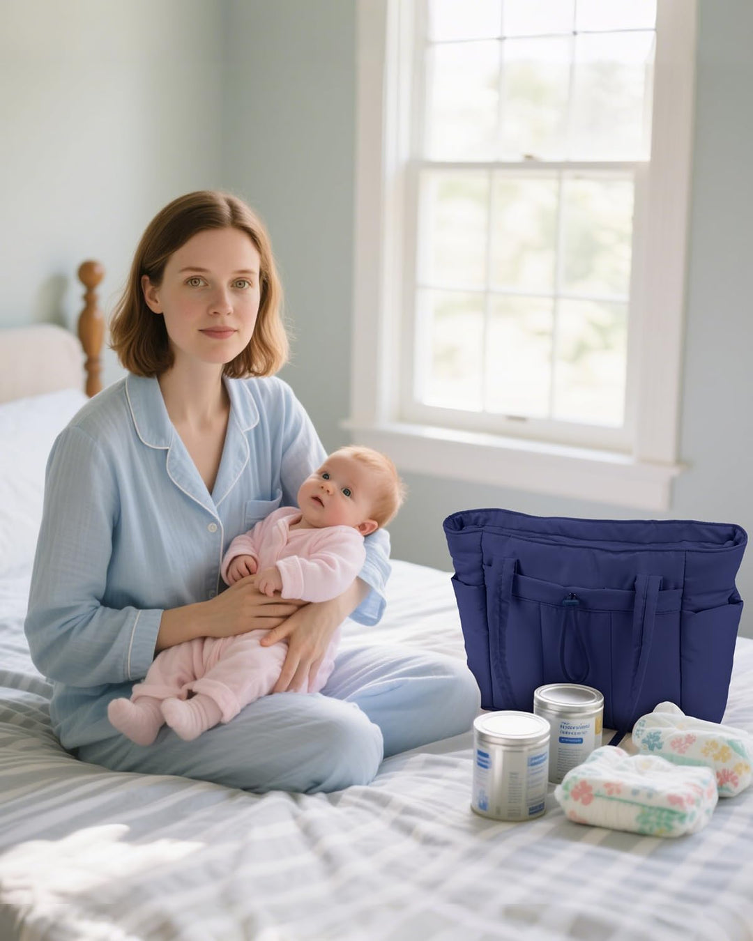 Functional women's quilted shoulder bag, puffer, with laptop sleeve & cup holder.