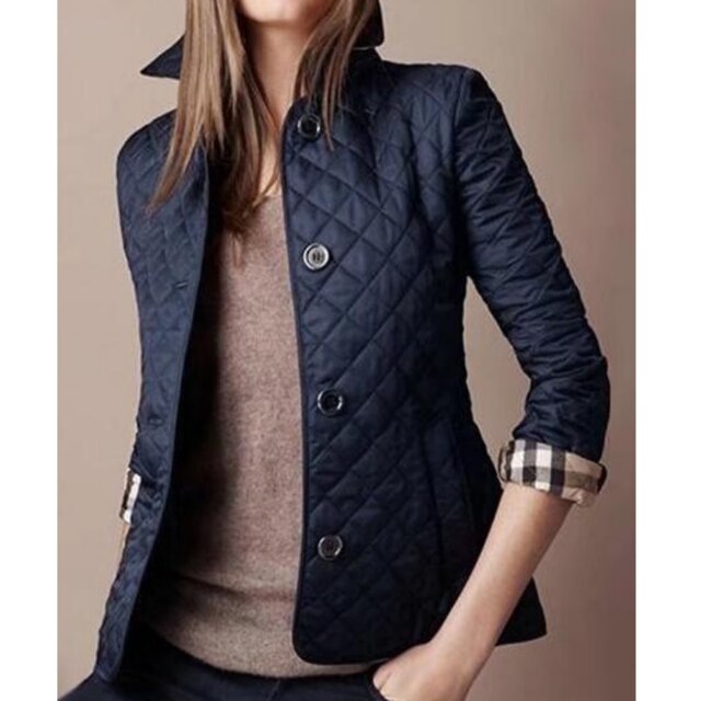Stylish women's quilted spring jacket, 'Armina', with button closure, ideal for light layering & casual wear.