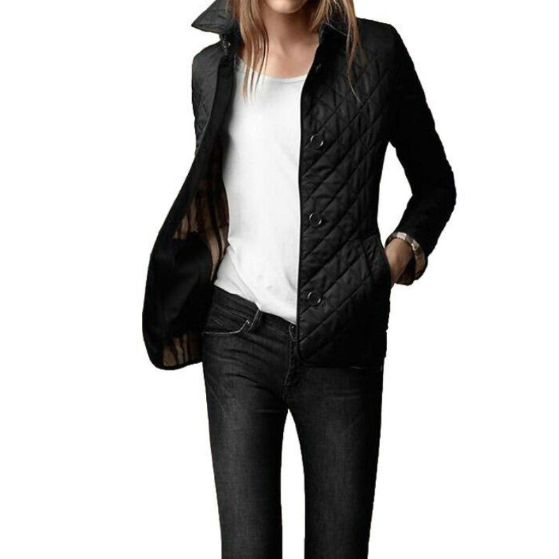 Soft quilted women's transitional jacket 'Armina' with button closure. Essential outerwear for changing seasons.