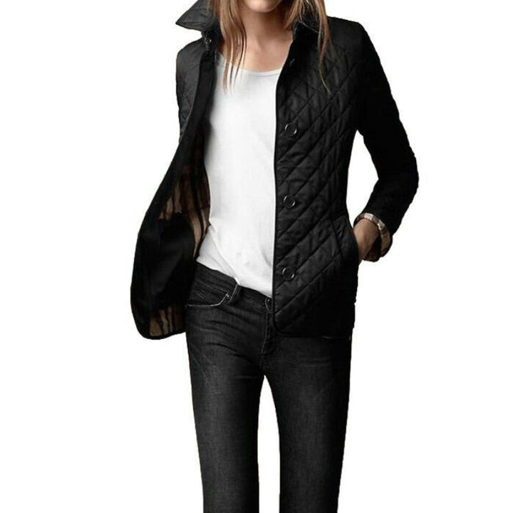 Soft quilted women's transitional jacket 'Armina' with button closure. Essential outerwear for changing seasons.