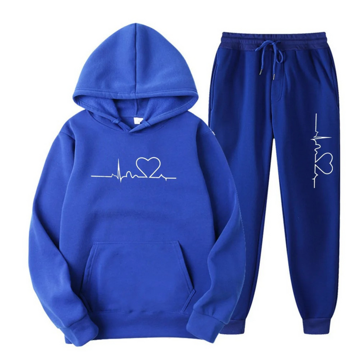 Relaxed women's lounge set; a cozy two-piece outfit with hoodie and joggers for ultimate comfort