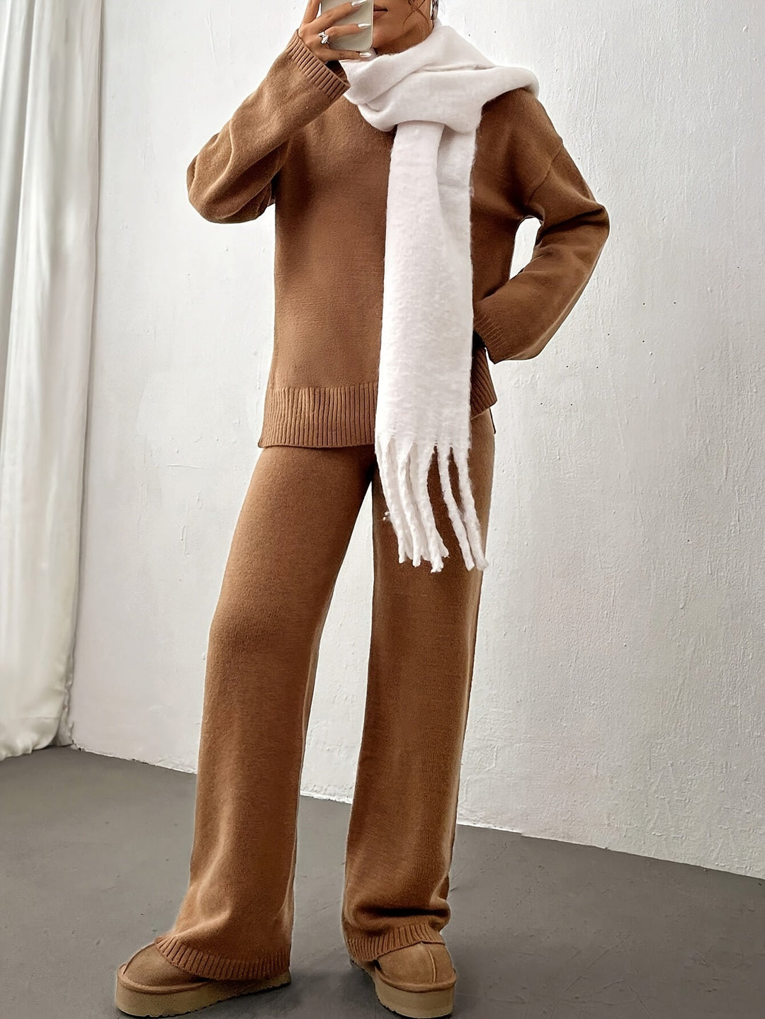 Women's relaxed fit spring set on a hanger, ready for a cozy day or travel