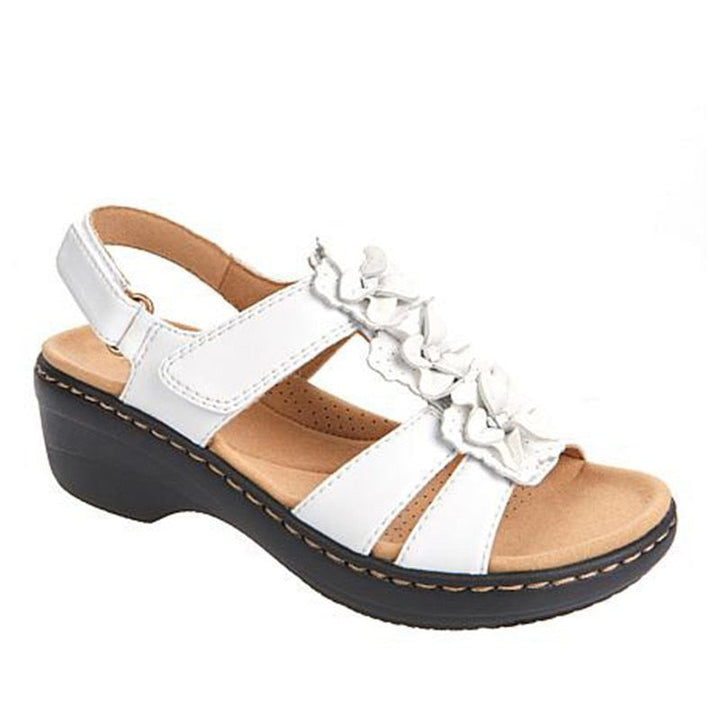 Stylish retro summer sandals for women, gladiator design with a comfortable wedge.