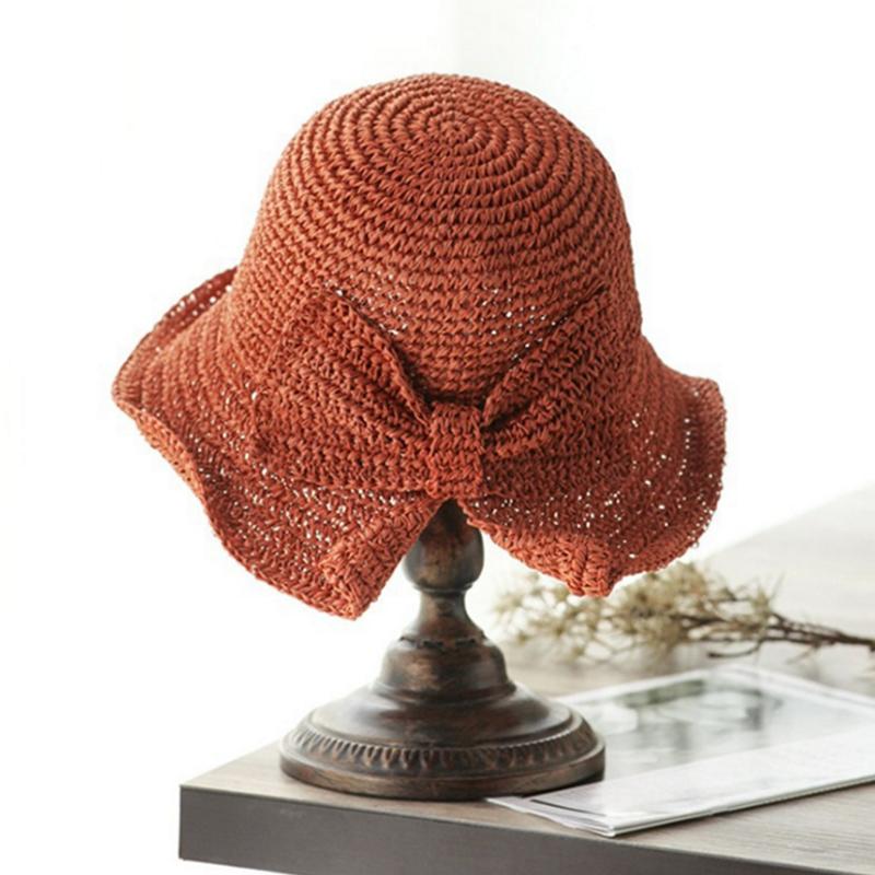 Sun protection hat for women, wide brim and stylish bow, great for sunny outdoor activities