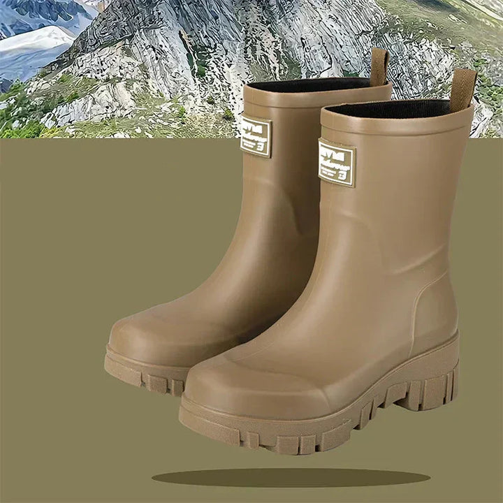 Practical women's waterproof Chelsea boots, perfect for rainy days & stylish casual wear.