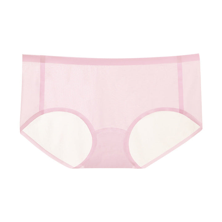 Side view of women's seamless ice silk underwear, comfortable hip fit