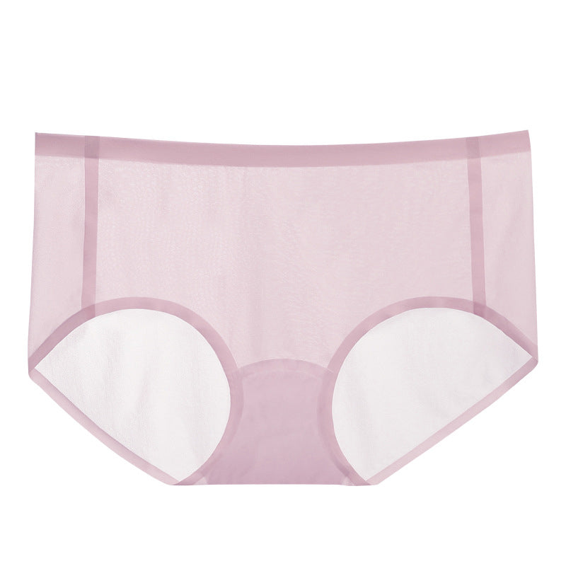 Comfortable women's seamless ice silk underwear, breathable and soft against skin