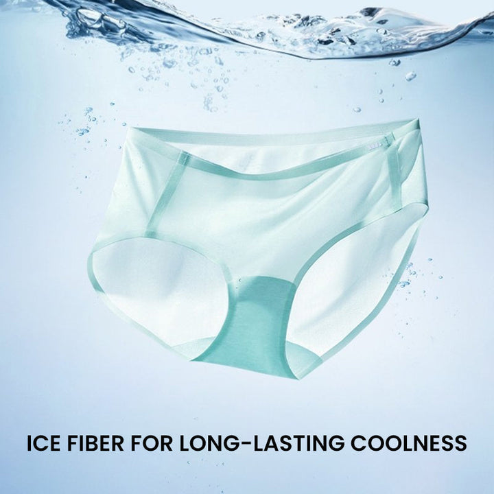 Close-up of women's seamless ice silk underwear fabric, showing breathability