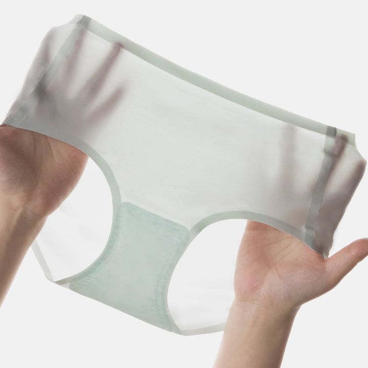Fabric detail of women's ice silk breathable underwear, soft and smooth texture