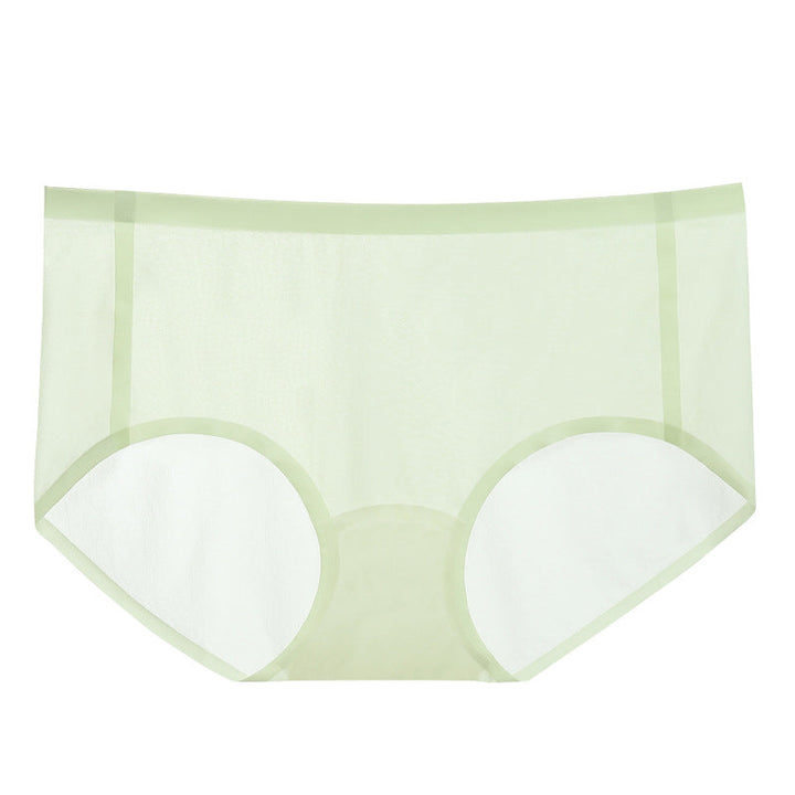 Folded seamless ice silk breathable panties for women, compact and lightweight