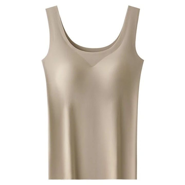 Everyday women's seamless tank top, perfect for layering. Features a built-in bra for ultimate smooth comfort.