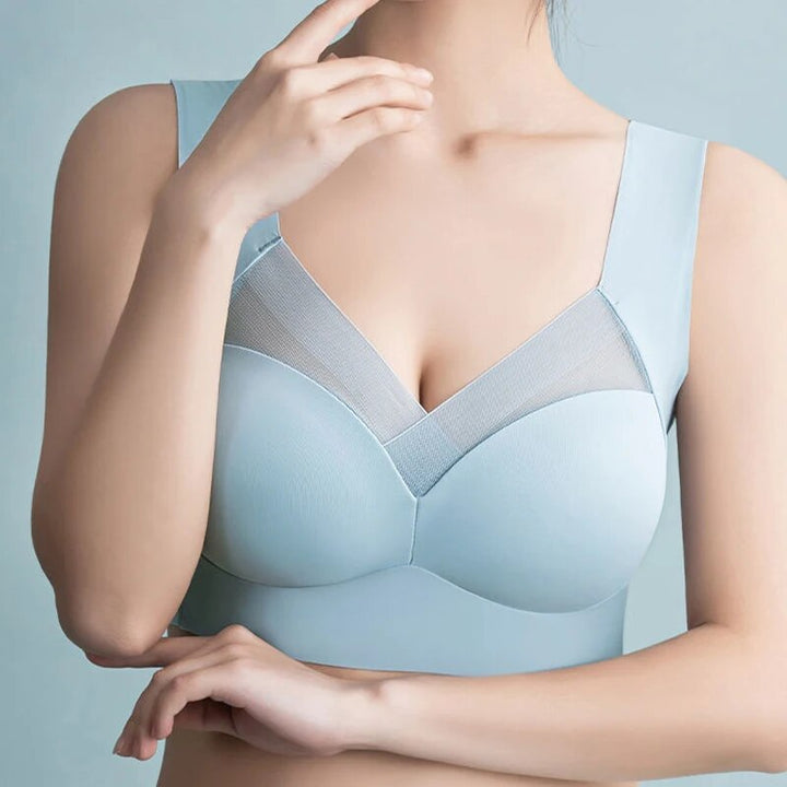 Lingerie essential: a women's seamless wireless bra, offering smooth comfort and a flattering shape.