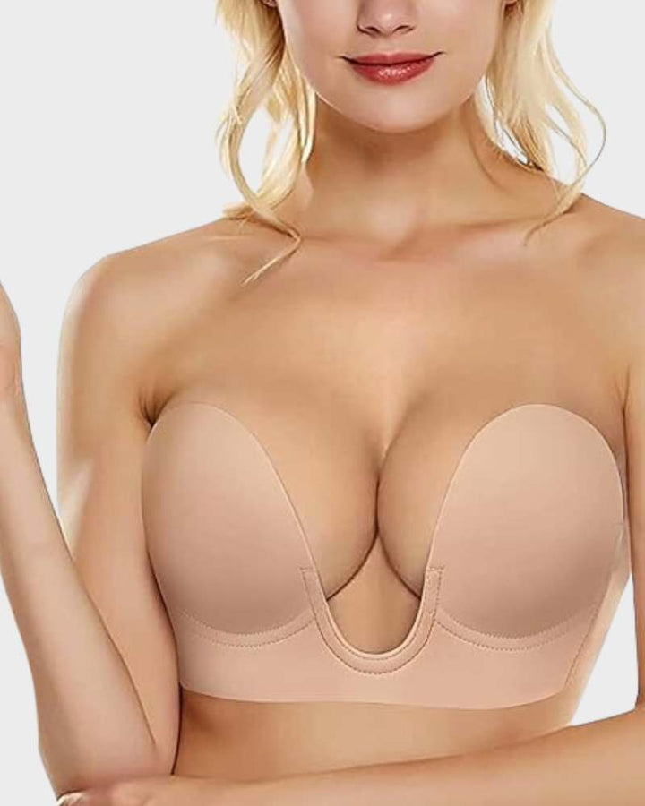ShapeFlow push-up plunge bra offering women enhanced comfort, invisible support & a smooth silhouette under any clothing.