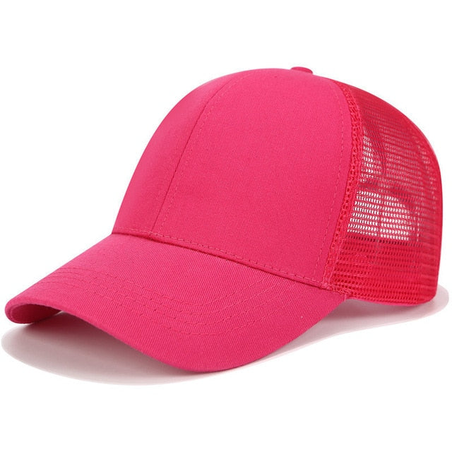 SkyShield performance women's baseball cap for high ponytails, adjustable, for sports & sun protection.