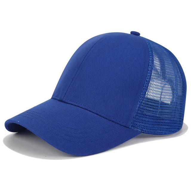 Comfortable & stylish SkyShield women's high ponytail baseball cap for summer sun and active lifestyles.
