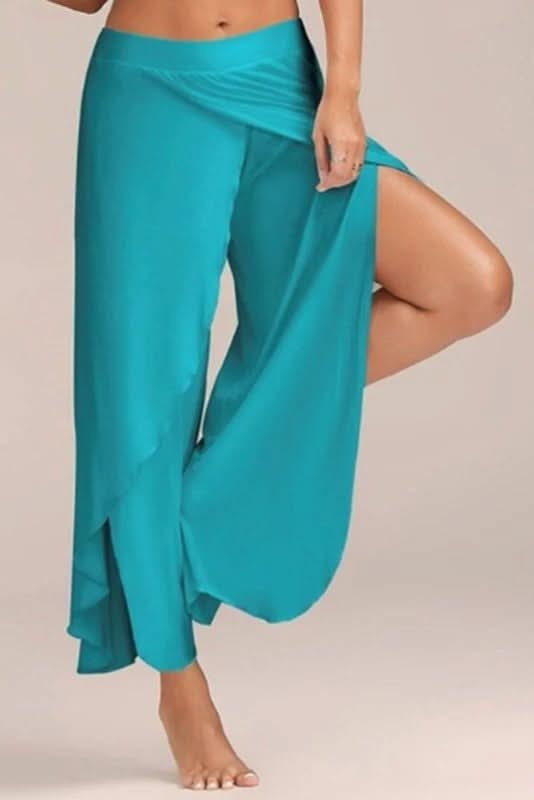 Comfortable, full length, high waisted yoga pants for women's activewear, sleek and stretchy.