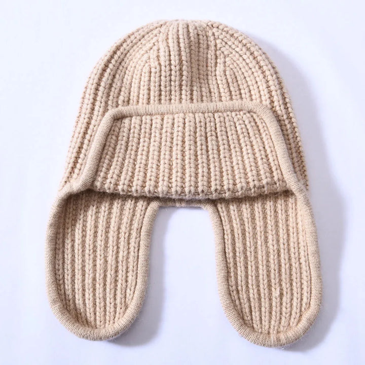 Women's winter fashion accessory: a comfortable cashmere blend beanie for warmth and style.
