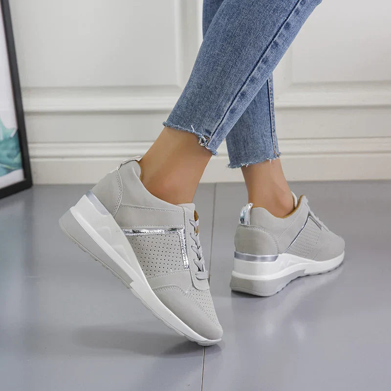 Orthopedic friendly women's shoes, soft cushioned support for walking & casual wear. Anti-slip sole.