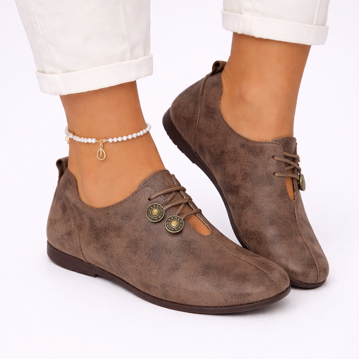 Comfortable women's slip-on loafers, orthopedic design for arch support. Soft casual flats for daily wear.