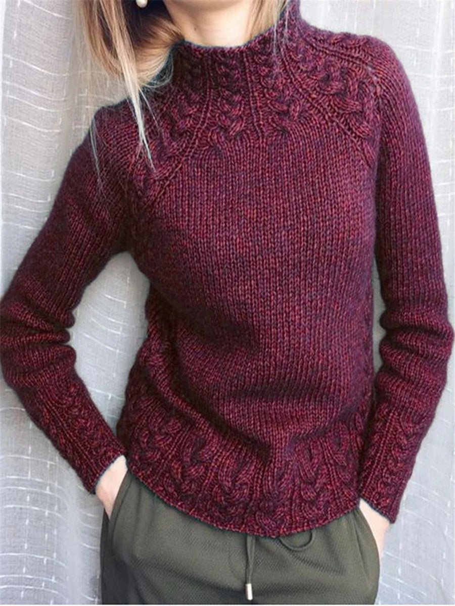 Cozy women's long sleeve relaxed fit jumper, ideal for comfortable everyday wear and casual fashion.