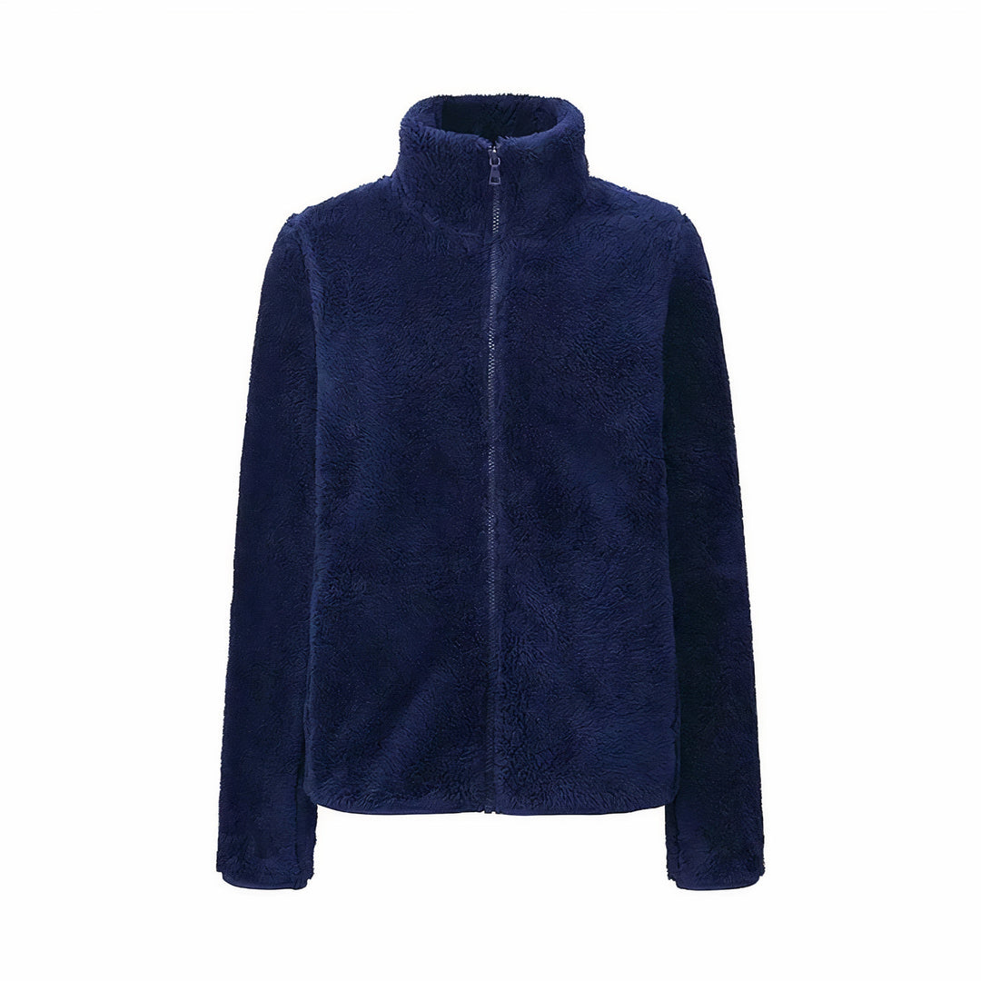 Women's soft warm winter coat. Cozy everyday outerwear, comfortable design for chilly weather.