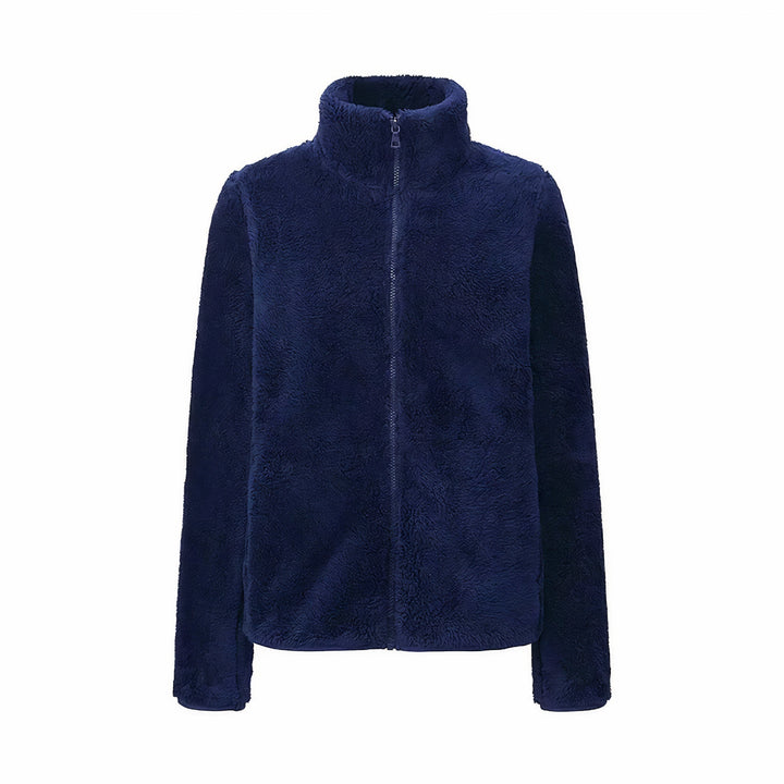 Women's soft warm winter coat. Cozy everyday outerwear, comfortable design for chilly weather.