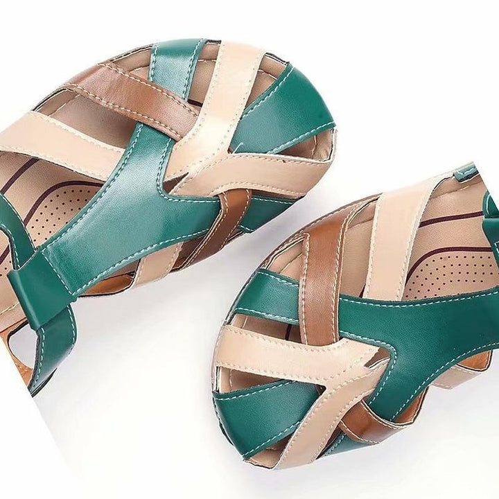 Women's summer orthopedic sandals with adjustable straps, providing comfort & foot pain relief.